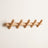 Wall Rack, Oak Wood, Rounded Pegs for Coats Hats and Scarves, Wall-Mounted with Hardware Included, 19.7x4.9in