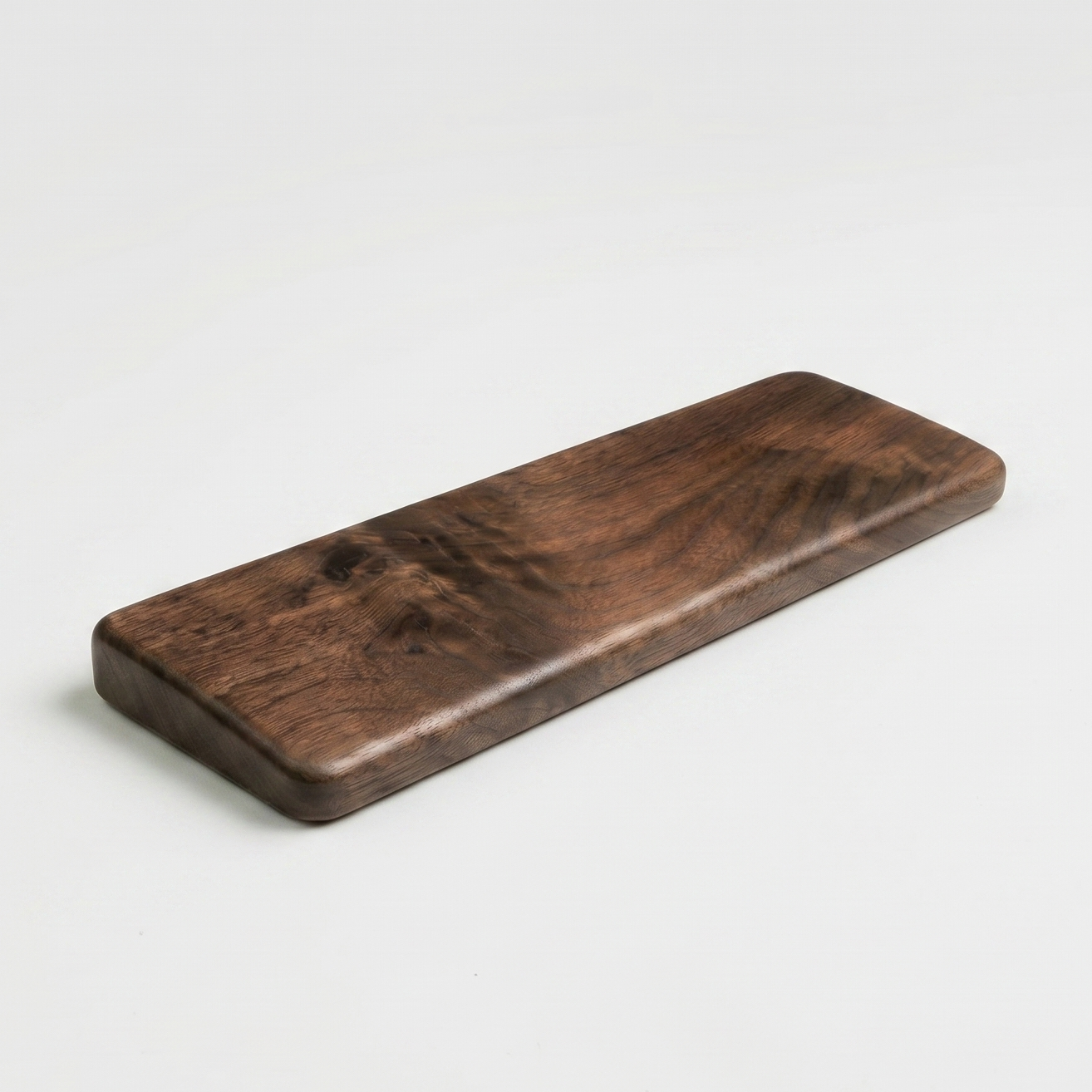 Wooden tray on a white background