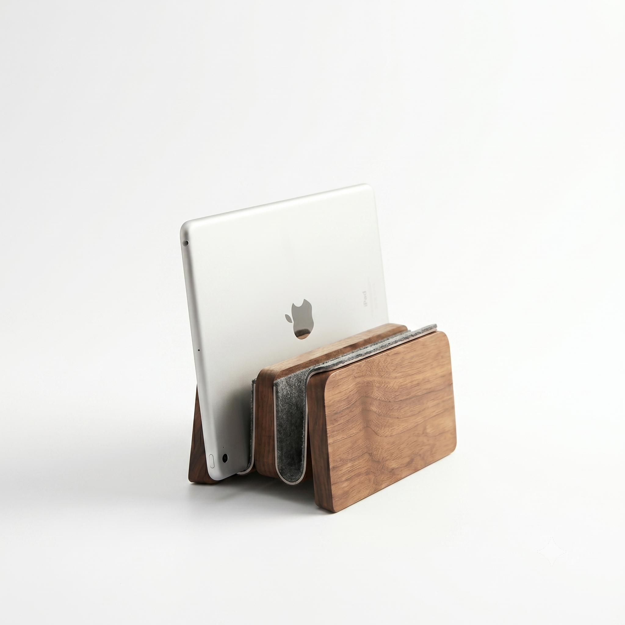 Walnut Vertical Laptop Stand
