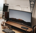 Walnut Monitor Stand Riser & Desk Organizer